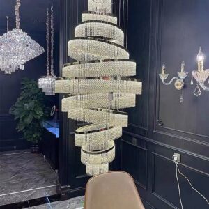 Spiral Crystal Chandelier